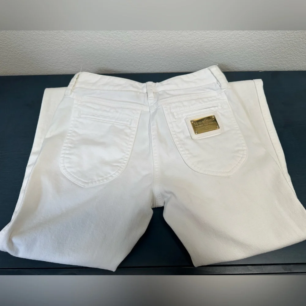 Dolce & Gabbana White Straight Leg Jeans - Picture 3 of 3
